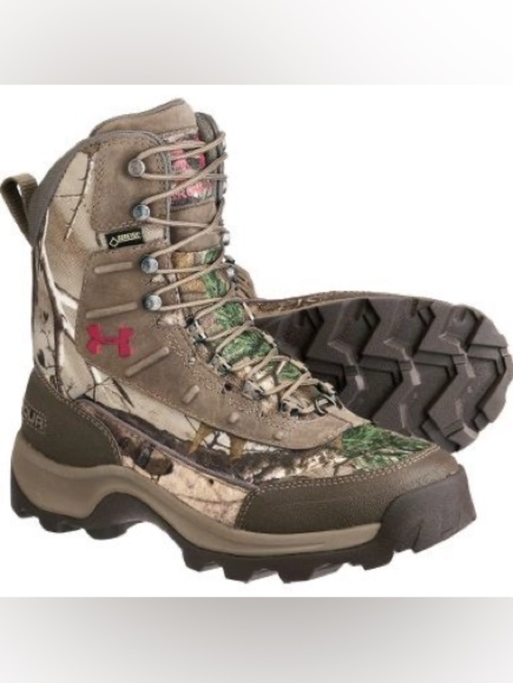 Under Armour Women’s Brow Tine 400g Primaloft Gore-Tex Camouflage Boots Size 10
